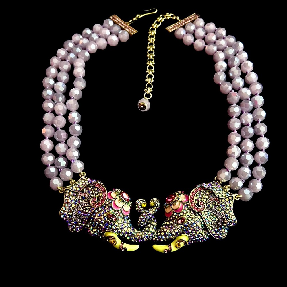 Heidi Daus Wisdom Elephant Crystal Beaded Necklace